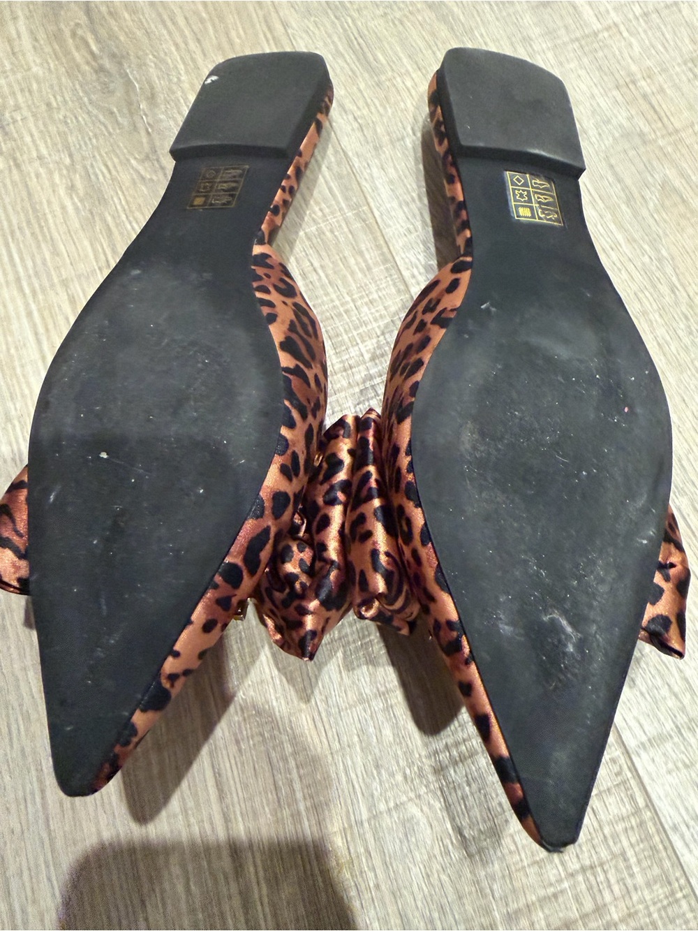 Jeffrey Campbell Leopard Bow Slide Sandals in Brown and Black - Picture 3 of 3